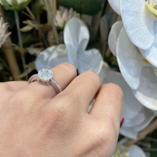 Anillo Spring Love Oro Blanco 32810010015 - Anillos de Compromiso Rosetón 2