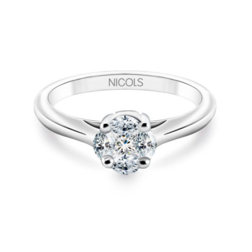 Anillo Diamantes Olivia 0.35 - ANILLOS