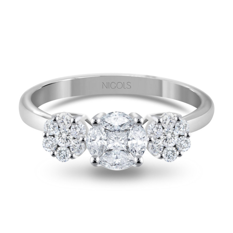 Diamantring Roseton Diamond Classic - Brillant