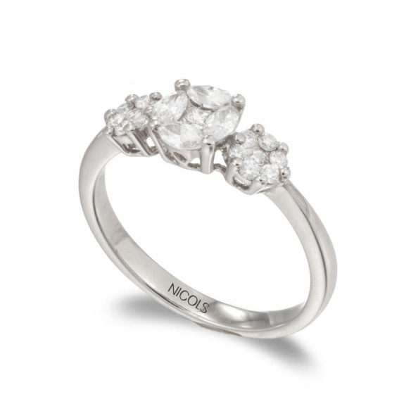 Diamantring Roseton Diamond Classic - Brillant