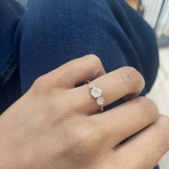 Anillo Diamantes Rosetón Diamond Classic - Génial
