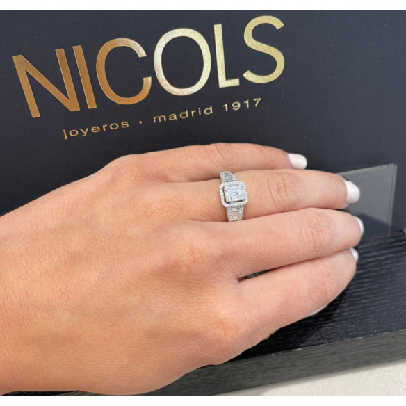 Anillo Compromiso Aniversario Wedding Band - Talla Baguette