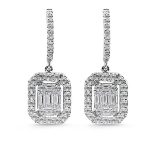 Pendientes Largos Orla Wedding Square - Pendientes de Novia