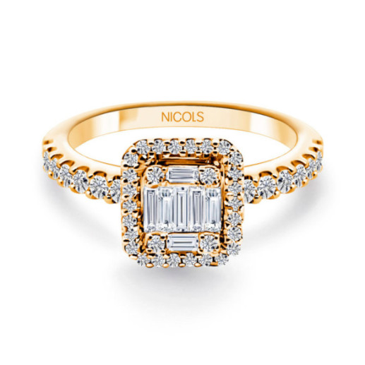 Anillo Diamantes Aniversario Wedding Band - Génial