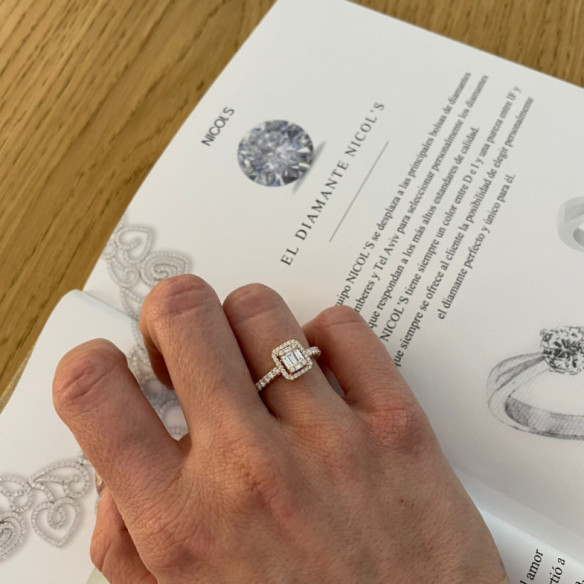 Anillo Diamantes Aniversario Wedding Band - Talla Brillante