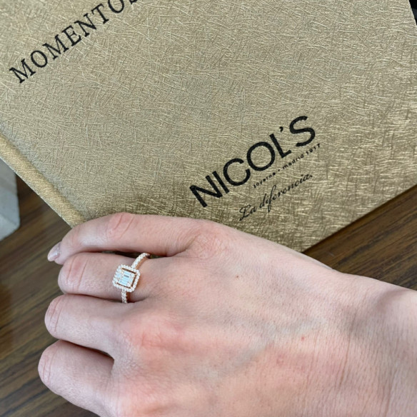 Anillo Diamantes Aniversario Wedding Band - Talla Brillante