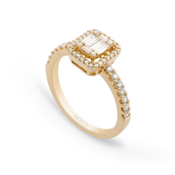 Anillo Diamantes Aniversario Wedding Band - Génial