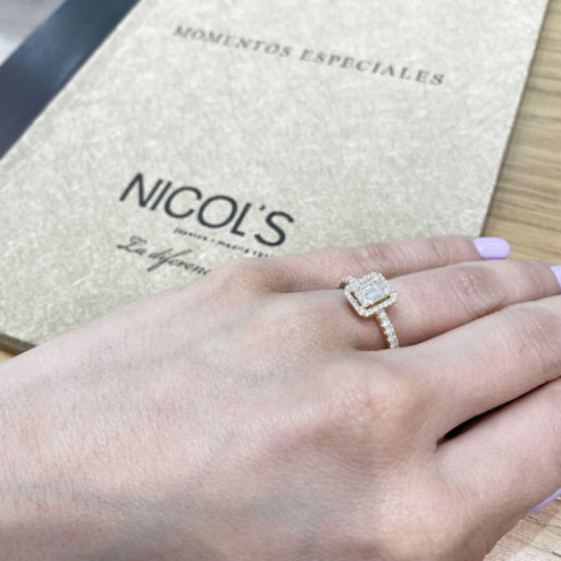 Anillo Diamantes Aniversario Wedding Band - Schnitzen von Baguette 2
