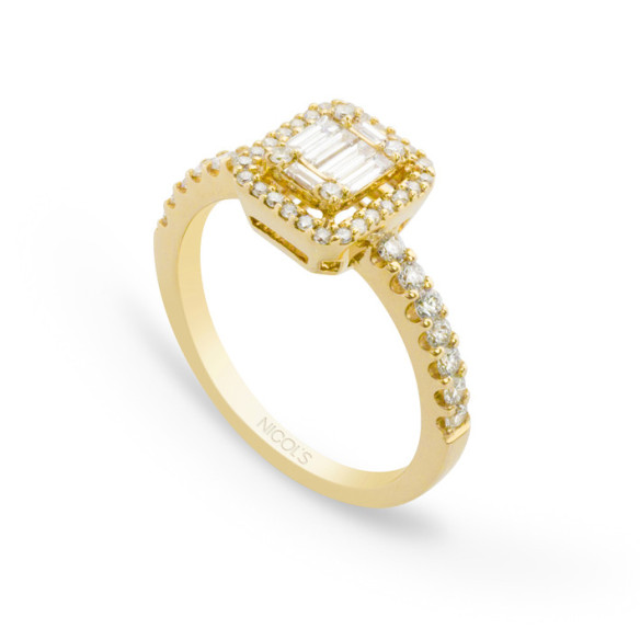 Anillo de Diamantes ANIVERSARIO WEDDING BAND - Carving baguette