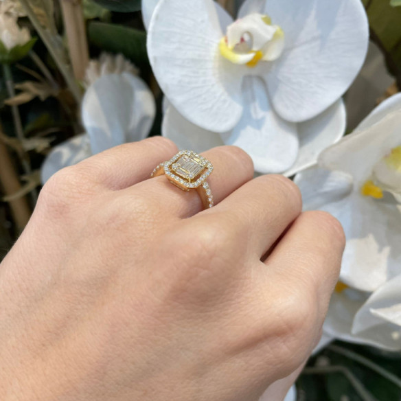 Anillo Diamantes Aniversario Wedding Band - desenhos vintage