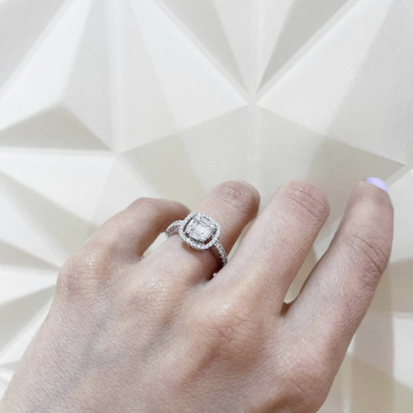 Impegno quadrato Anello - anniversario