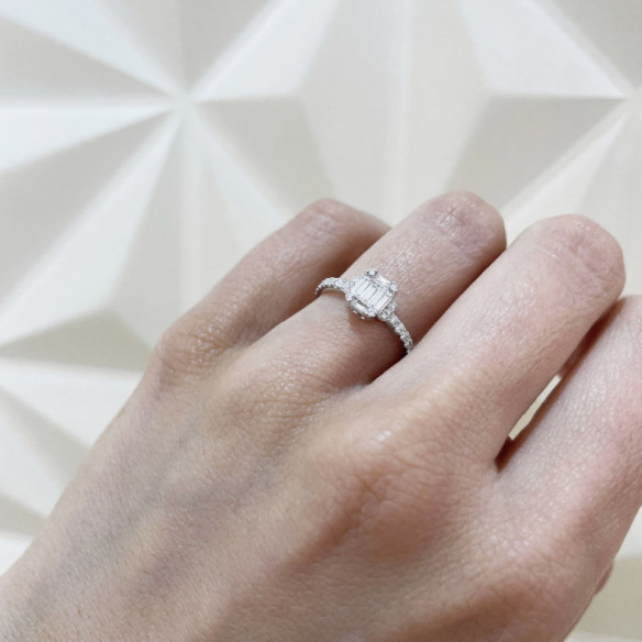 Anillo Diamantes Electra 0.58 Oro Blanco - Bagues de fiançailles d'anniversaire
