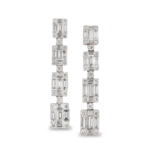 MINERVA Diamond Earrings 1.22 Long - largos