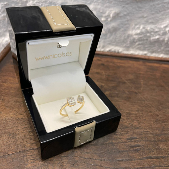 Anillo Diamantes Electra 0.65 Tu Y Yo Oro Amarillo - Bagues de fiançailles d'anniversaire