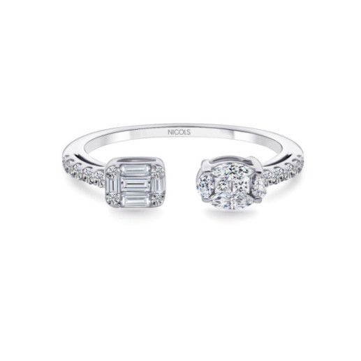 Anillo Pasión de Diamantes 0.50 - Talla Baguette