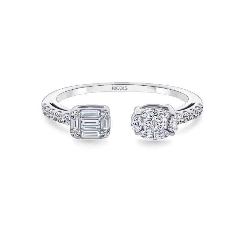 Anillo Pasión de Diamantes 0.50 - Sculpture baguette