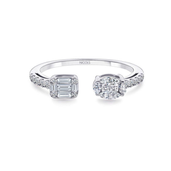 Anillo Pasión de Diamantes 0.50 - Talla Baguette