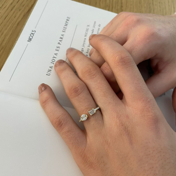 Diamond Ring TU ME - Yellow Gold Modern Rings
