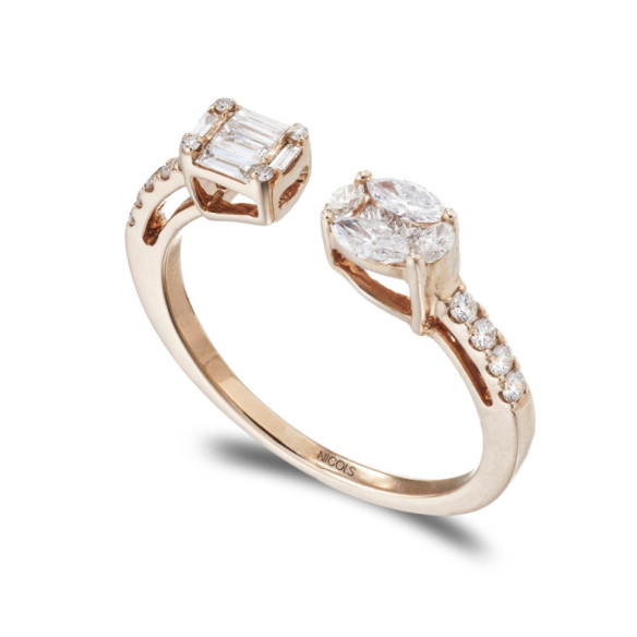 Il tuo anello con diamante - Anelli d'oro rose