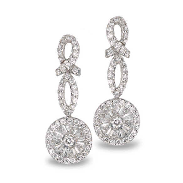 Pendientes Diamantes Anniversary Round - Pendientes de Novia