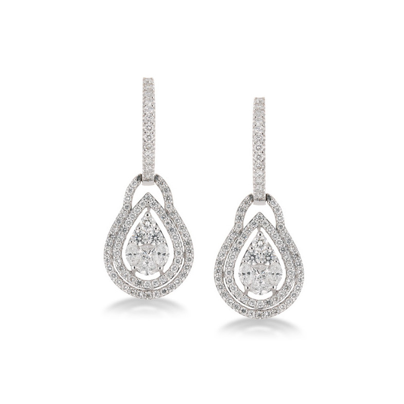 Diamant Ohrringe Jubiläumstropfen - Brautohrringe