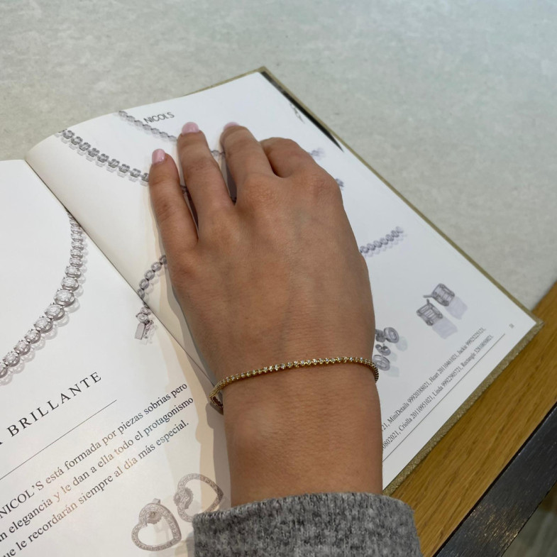 Pulsera Diamantes Riviere Redonda 0.60Ct - Pulseras de Diamantes