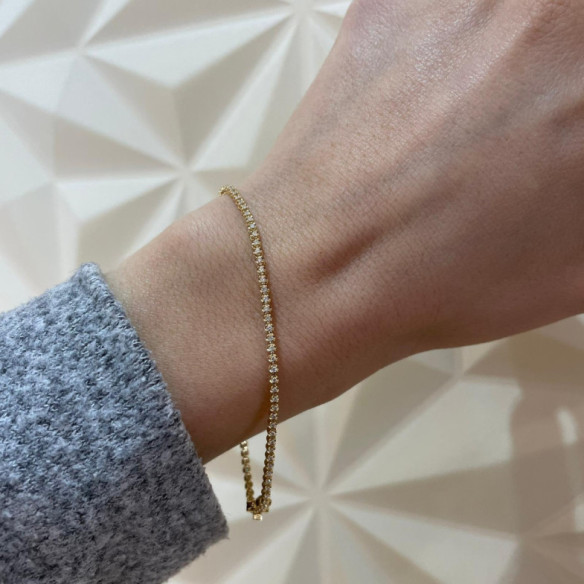 Pulsera Diamantes Riviere Redonda 0.60Ct - Diamant-Armbänder