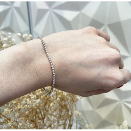 Pulsera Diamantes Riviere Redonda 1.10Ct - Pulseras de Diamantes