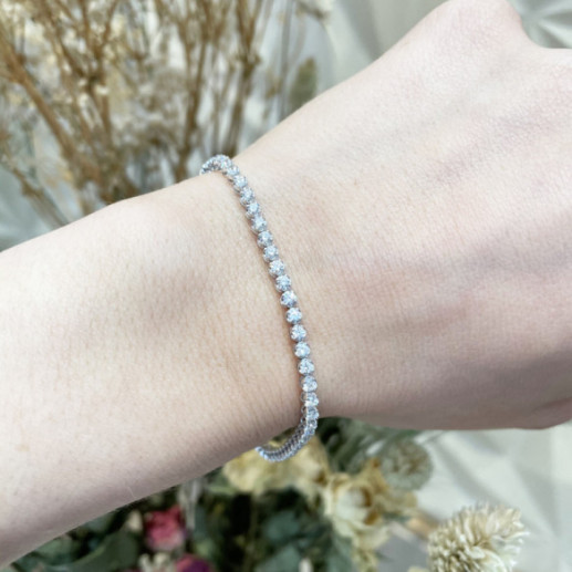Pulsera Diamantes Riviere Redonda 2.10Ct - Diamant-Armbänder
