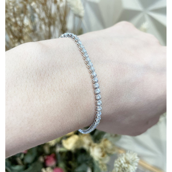 Pulsera Diamantes Riviere Redonda 2.10Ct - Pulseiras de diamante