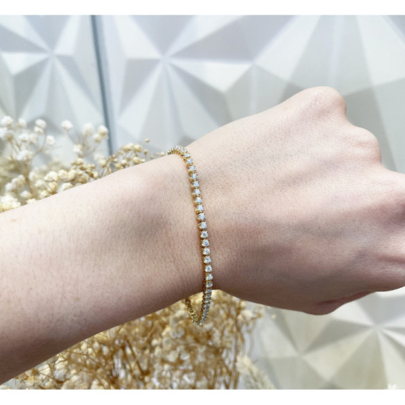 Pulsera Diamantes Riviere Garras 2.10Ct - Pulseras de Diamantes