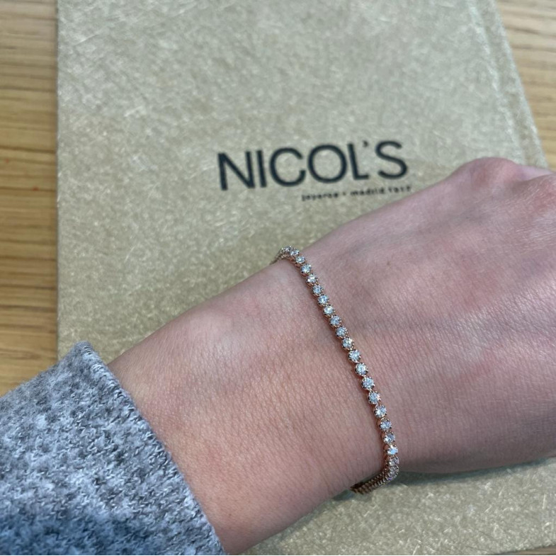 Pulsera Diamantes Riviere Redonda 2.10Ct - Pulseiras de diamante