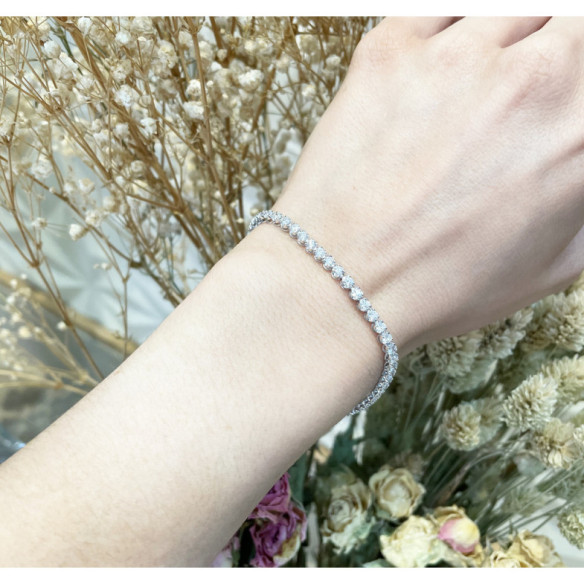 Pulsera Diamantes Riviere Redonda 3.00Ct - Pulseras de Diamantes