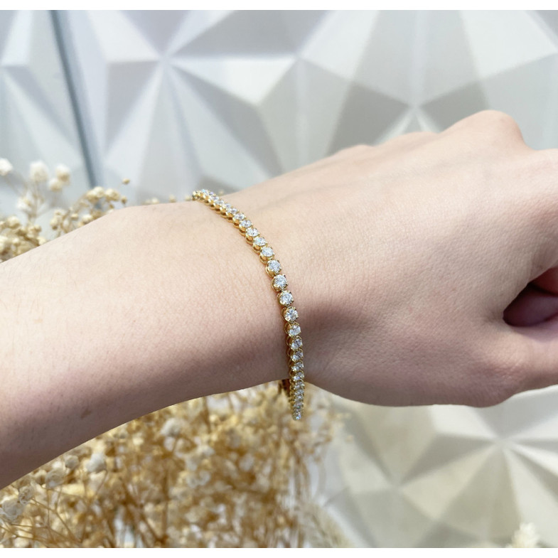 Pulsera Diamantes Riviere Garras 3.00Ct - Pulseiras de diamante
