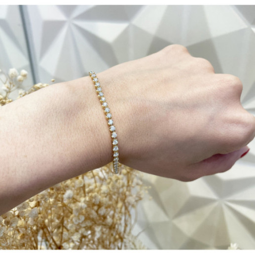 Pulsera Diamantes Riviere Garras 3.00Ct - Diamant-Armbänder 2