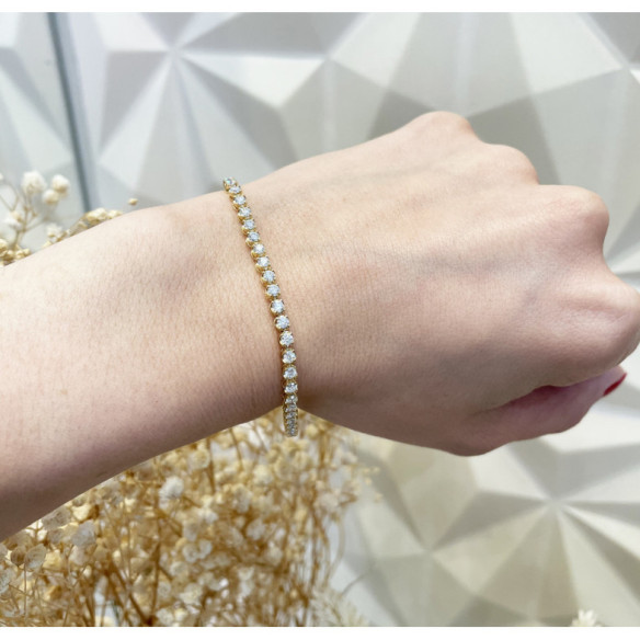 Pulsera Diamantes Riviere Garras 3.00Ct - Bracelets de diamant