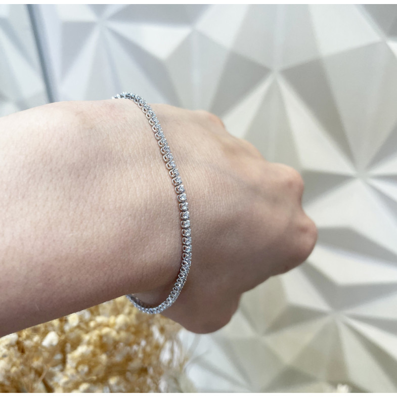 Pulsera Diamantes Riviere Garras 1.50Ct - Pulseras de Diamantes