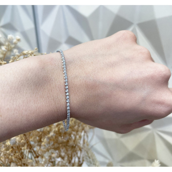 Pulsera Diamantes Riviere Garras 1.50Ct - Pulseras de Diamantes