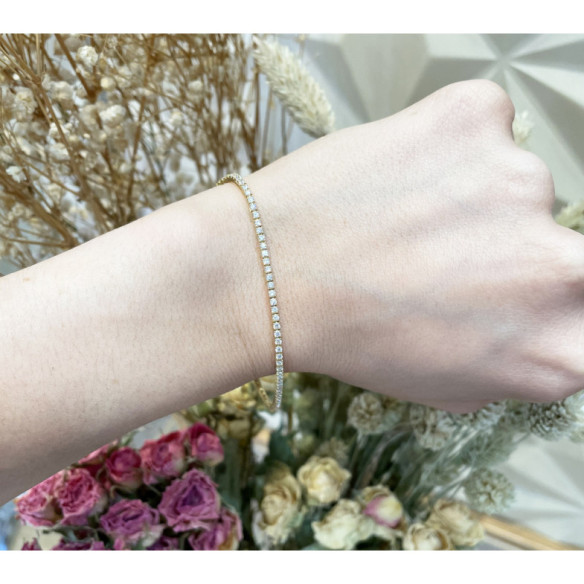 Pulsera Diamantes Riviere Garras 1.50Ct - Pulseras de Diamantes