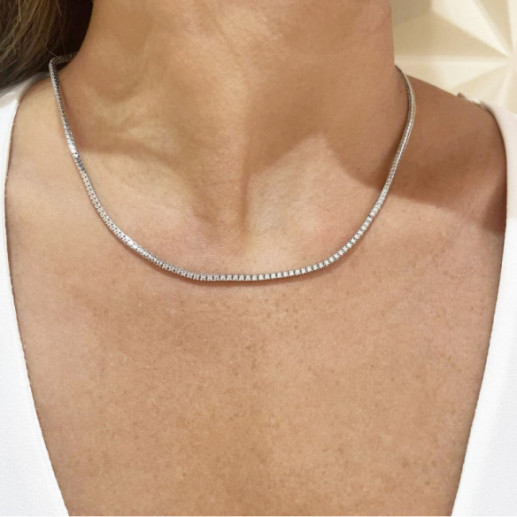 Collar Diamantes 2.60ct Riviere 43cm Jackie - Kragen Riviere Diamanten 2