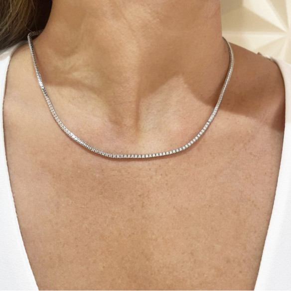Collar Diamantes 2.60ct Riviere 43cm Jackie - Colliers Rivière Diamants
