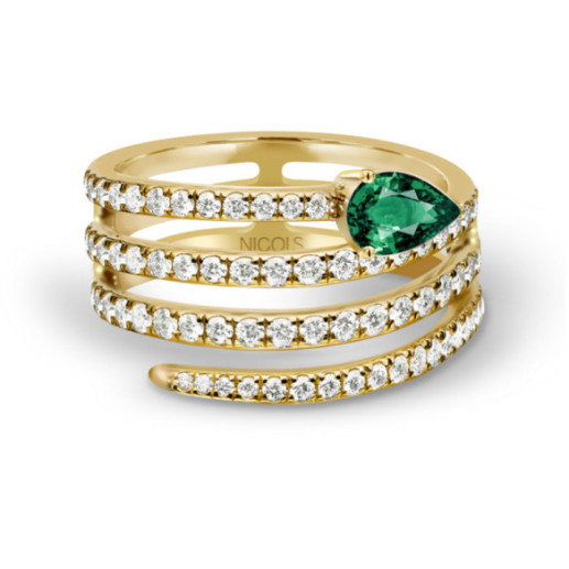Anillo Esmeralda y Diamantes Delicia - Smaragdringe