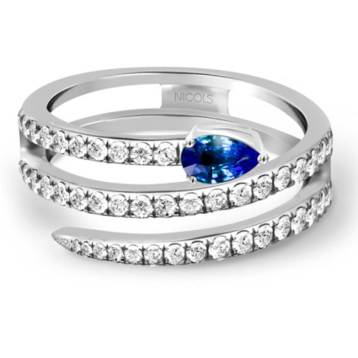 Delicia Sapphire and Diamond Ring - anniversary