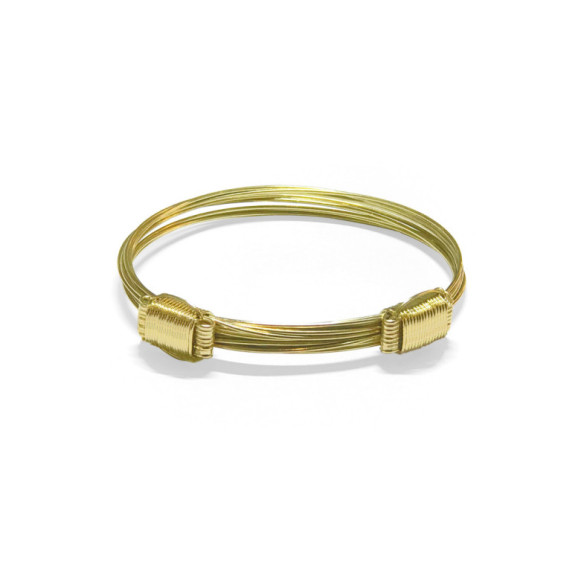 Pulsera Oro Amarillo Nudo Corredera 8 Hilos - PULSERAS