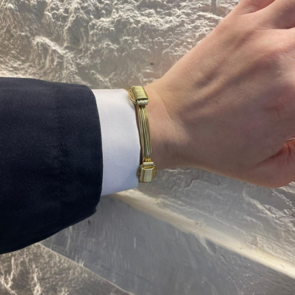 Yellow Gold Bracelet Sliding Knot 8 Wires - BRACELETS
