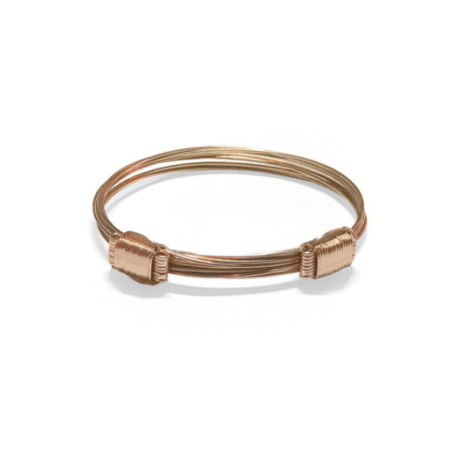 Pulsera Oro Rosa Nudo Corredera 8 Hilos - PULSEIRAS