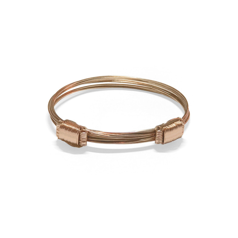 Pulsera Oro Rosa Nudo Corredera 8 Hilos - PULSERAS