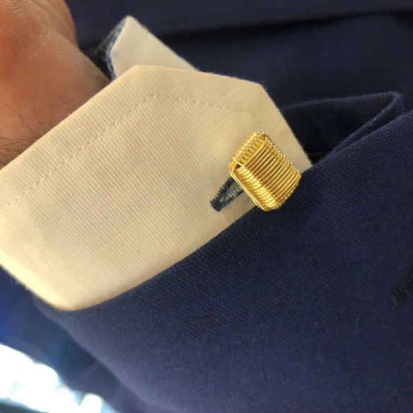KNOT gold cufflinks - Wedding twins