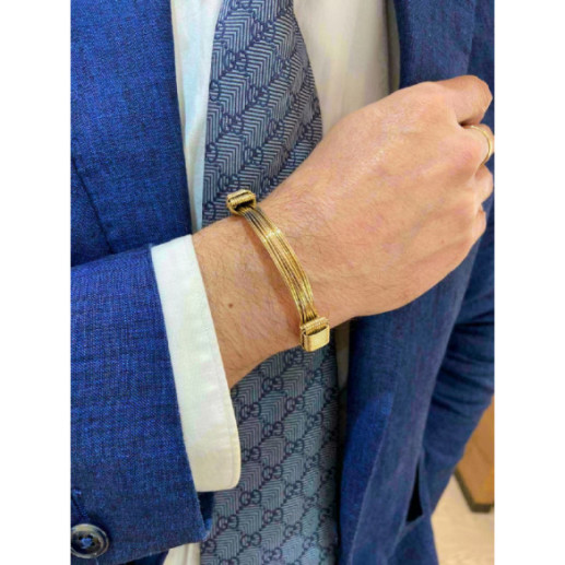 Pulsera Oro Amarillo Nudo Corredera 10 Hilos - ARMBäNDER 2