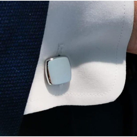 Silver Cufflinks Square GRABABLE - Cufflinks to Engrave